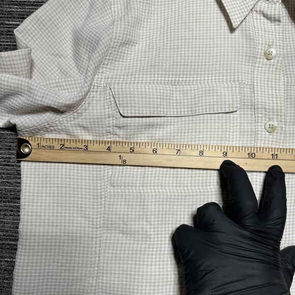 Exoficcio Shirt Women's L Plaid White Long Sleeve Button Up Outdoor Vent - Picture 8 of 16